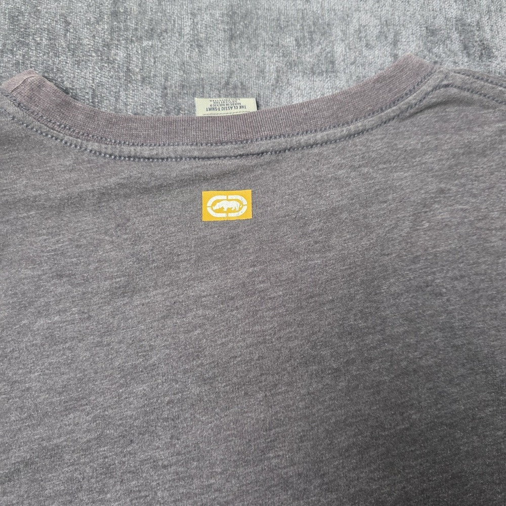 Vtg Y2K Exko Unlimited T Shirt Mens XL Gray Big Classic Logo Polycotton Hip Hop - Picture 7 of 7